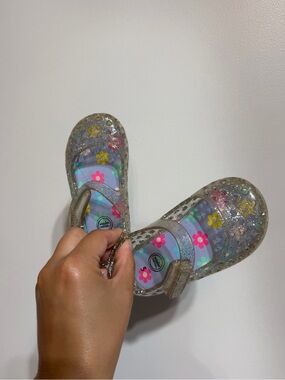 Wonder Nation Glitter Jelly Mary Jane Toddler Shoes - Size 5